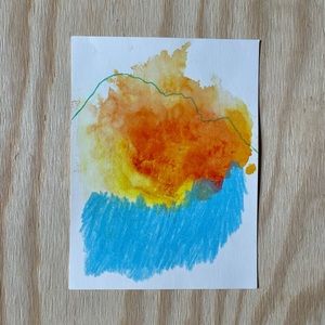 Mixed media abstract art